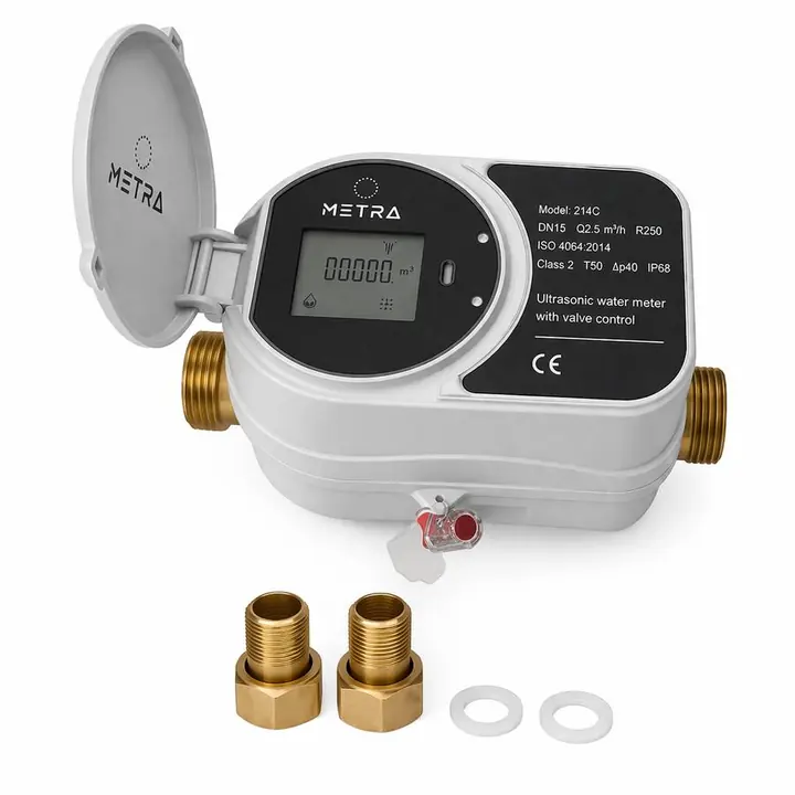 Ultrasonic Water Meter with Valve Control